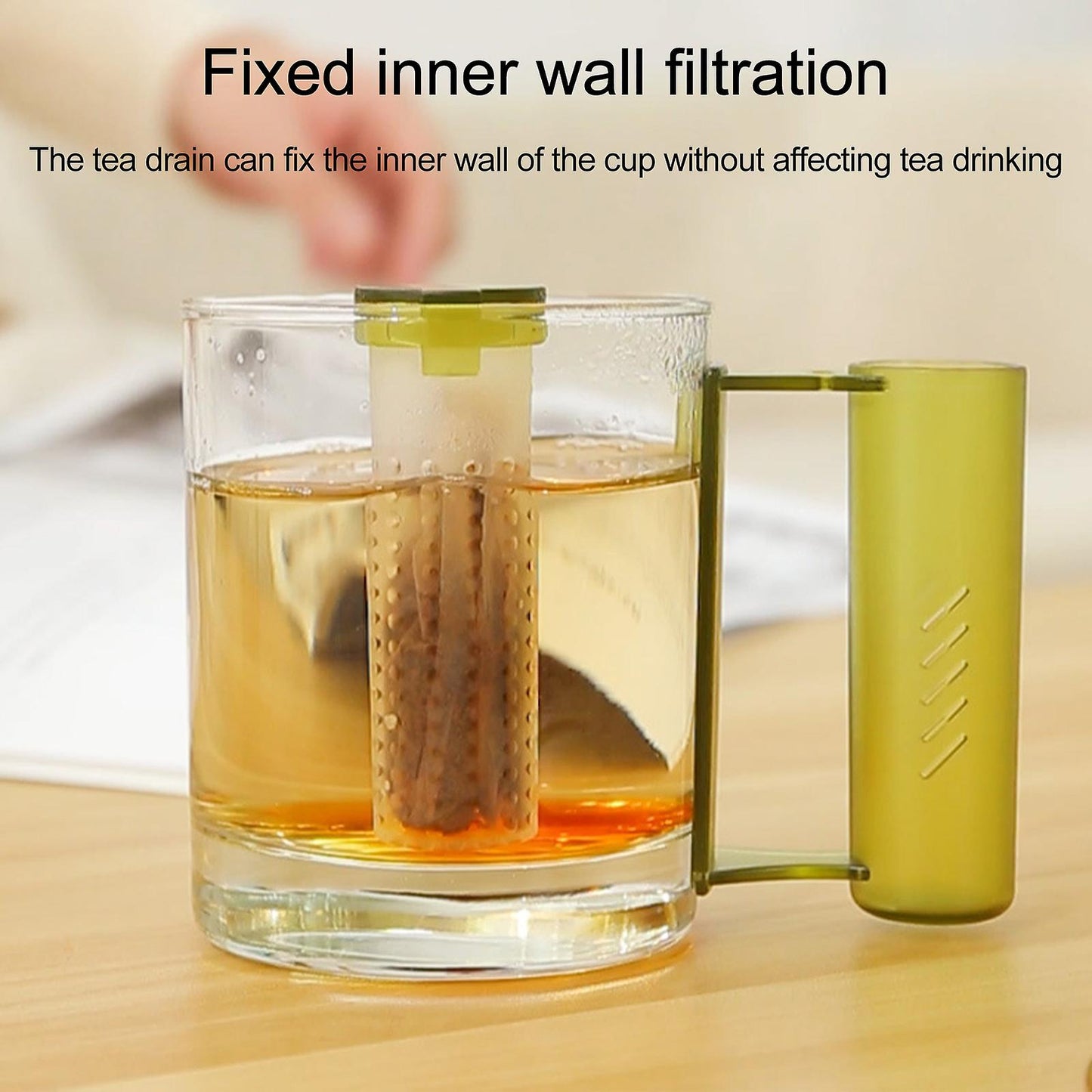 Glass Tea Cup With Infuser Basket For Loose Leaf Tea