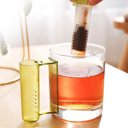 Glass Tea Cup With Infuser Basket For Loose Leaf Tea