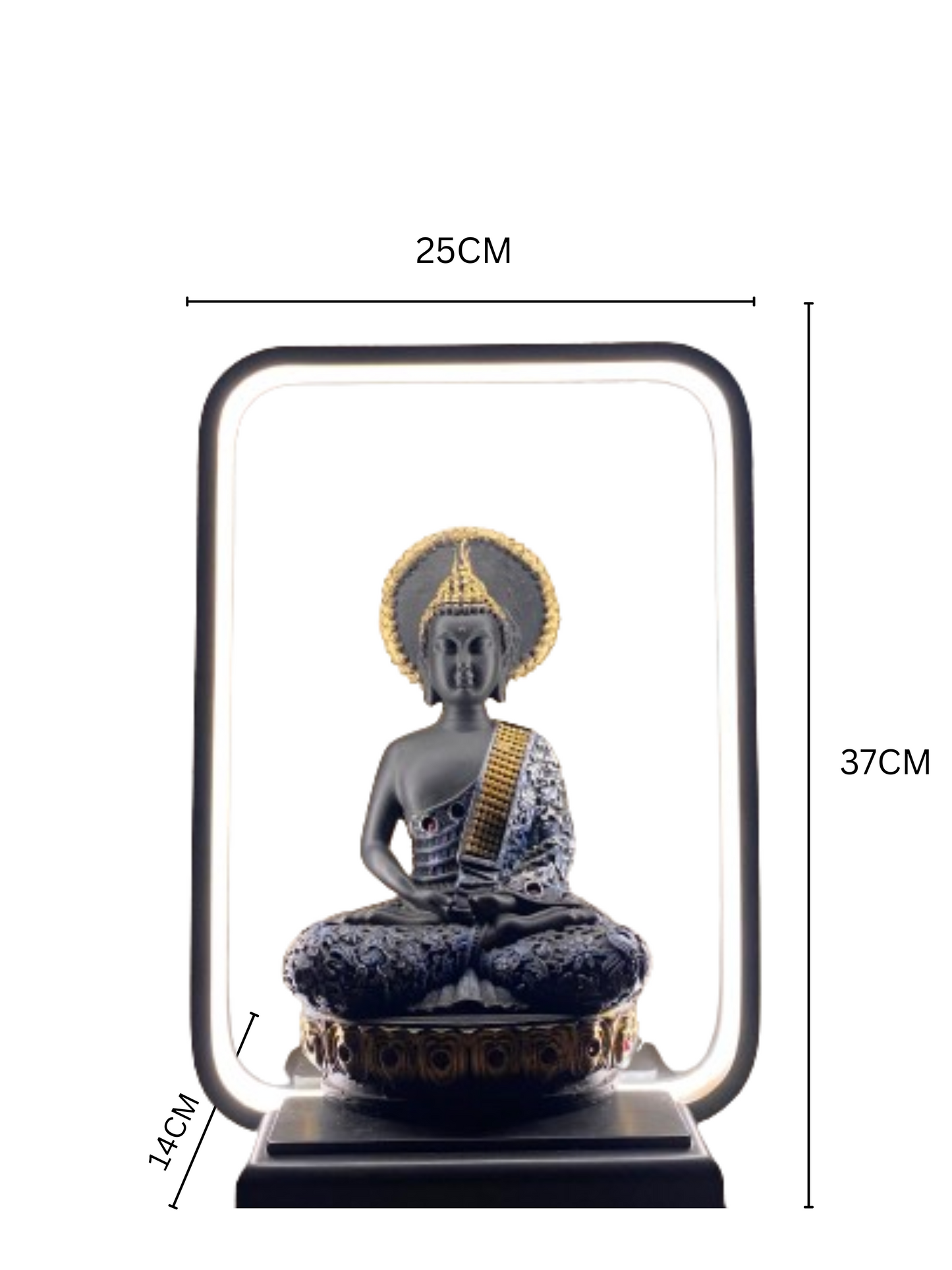 LED Light Square Frame Buddha