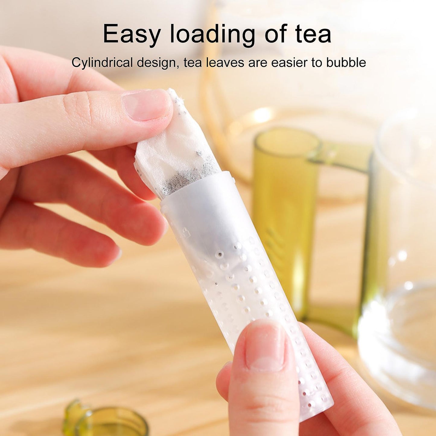 Glass Tea Cup With Infuser Basket For Loose Leaf Tea