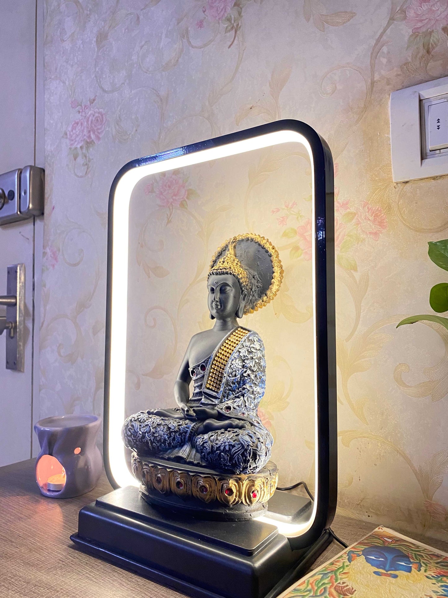 LED Light Square Frame Buddha