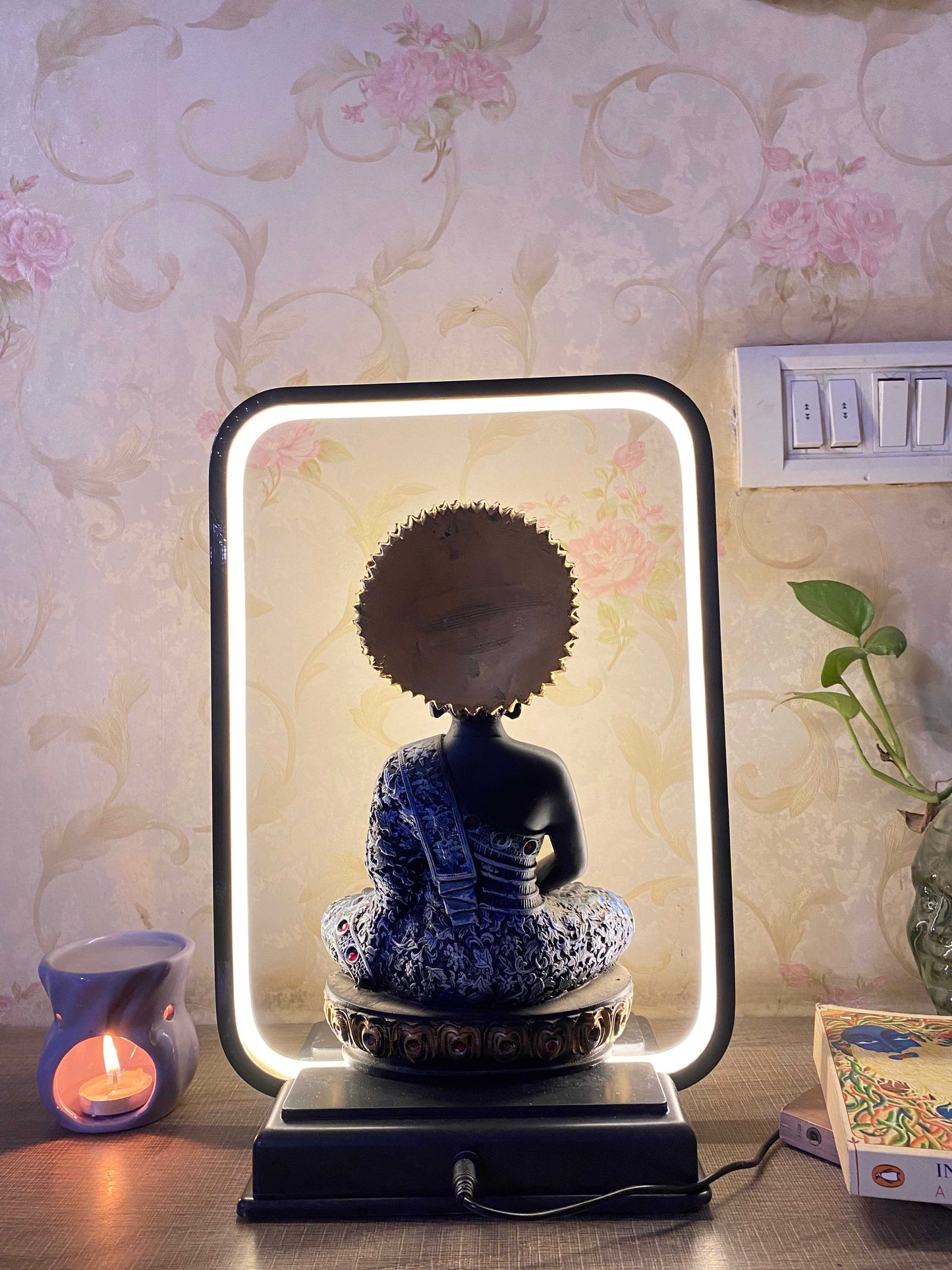 LED Light Square Frame Buddha