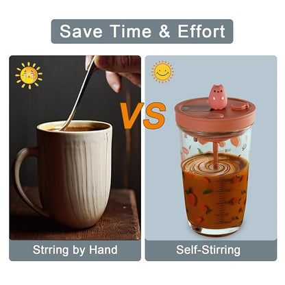 Automatic Self Stirring Glass Mug