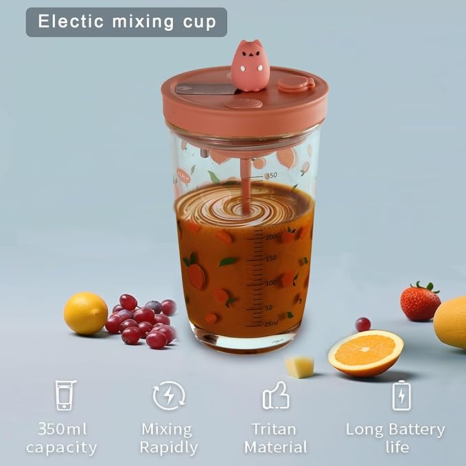 Automatic Self Stirring Glass Mug