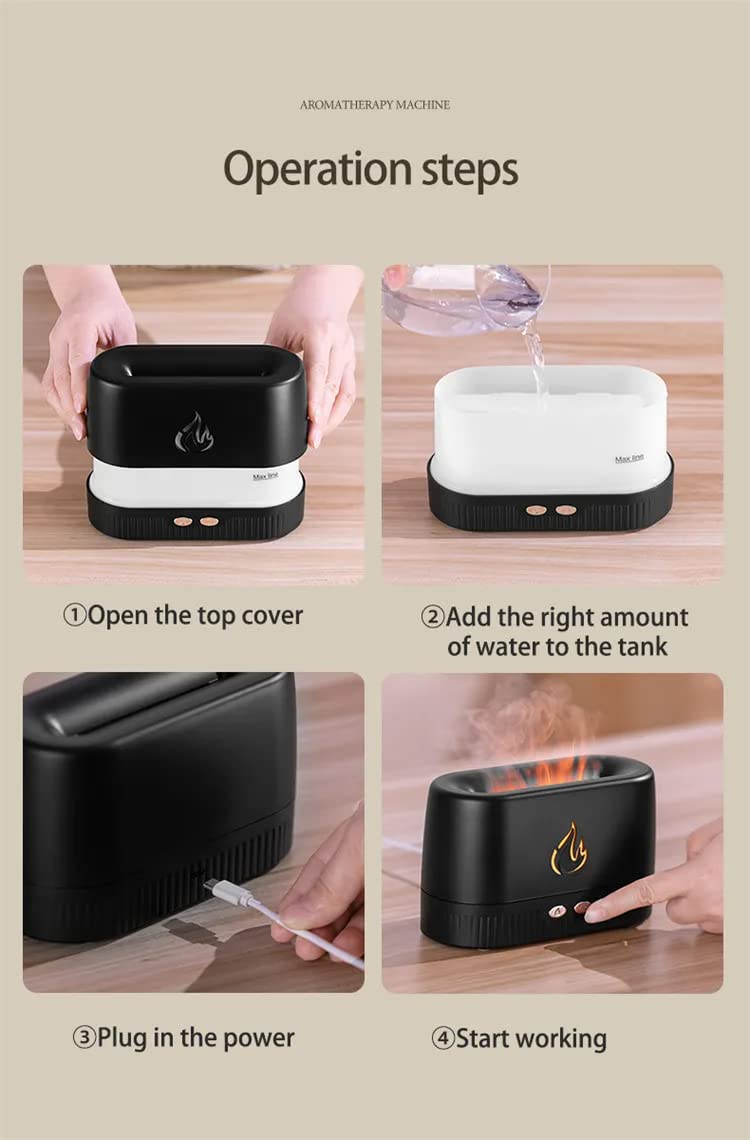 Flame Humidifier Aroma Diffuser Noiseless