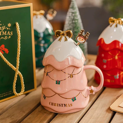 Christmas Tree Mug with Bow