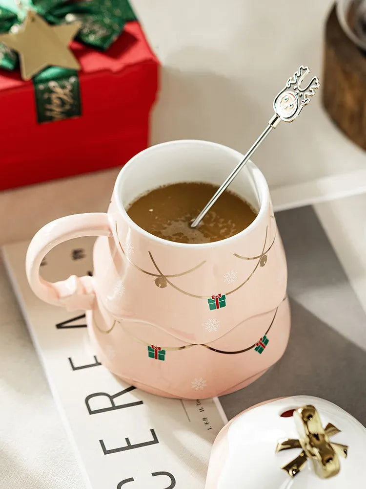 Christmas Tree Mug with Bow