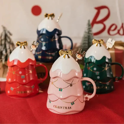 Christmas Tree Mug with Bow