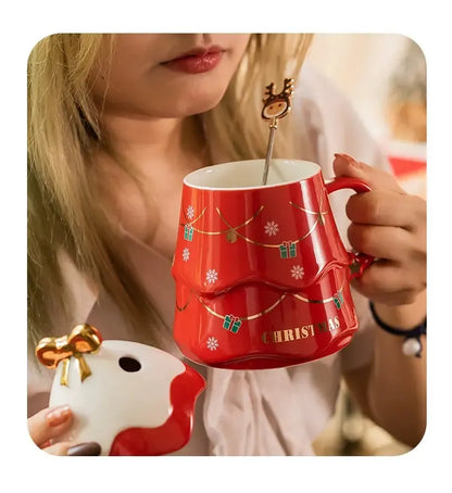 Christmas Tree Mug with Bow