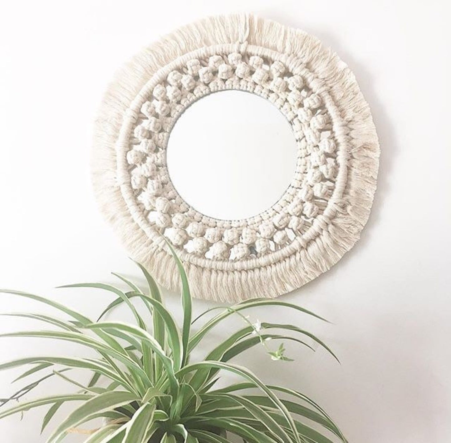 Round Cord Bohemian Style mirror